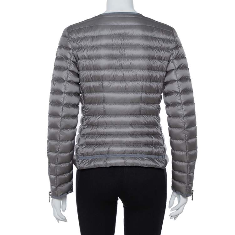 Pre Owned Moncler Grey Down Quilted Amey Jacket M