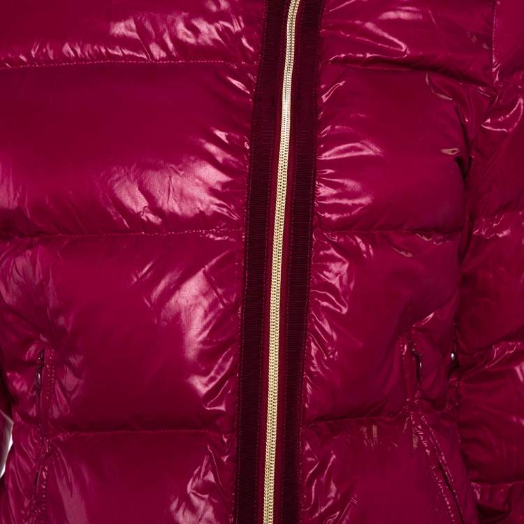 Pre Owned Moncler Purple Synthetic Puffer Down Ilay Jacket S