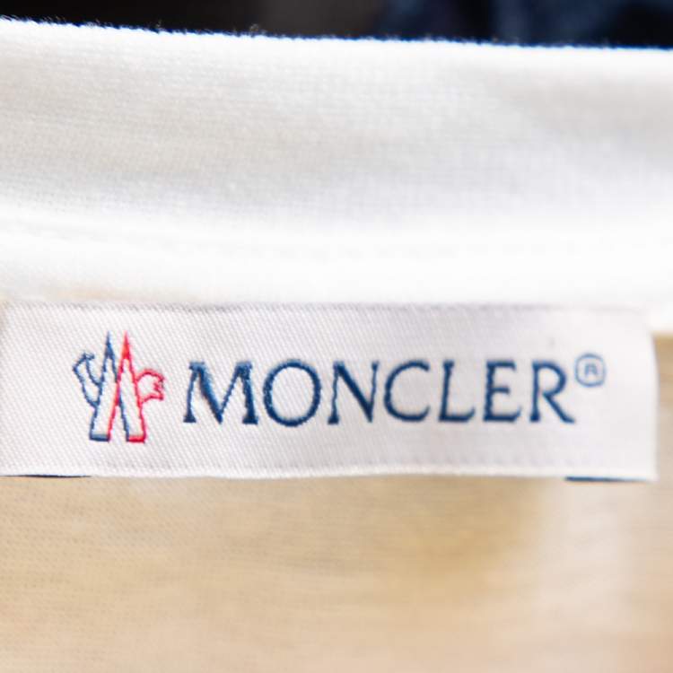 Pre Owned Moncler Genius White Cotton Applique Detail Simone Rocha T-Shirt S