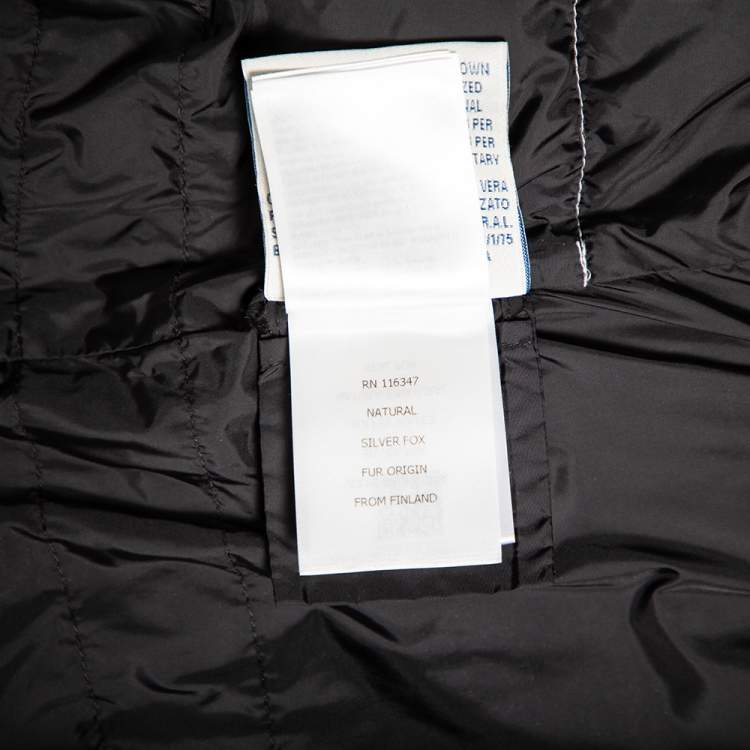 Pre Owned Moncler Off-White Synthetic Fur Lined Hooded Quilted Aphrotiti Jacket XS