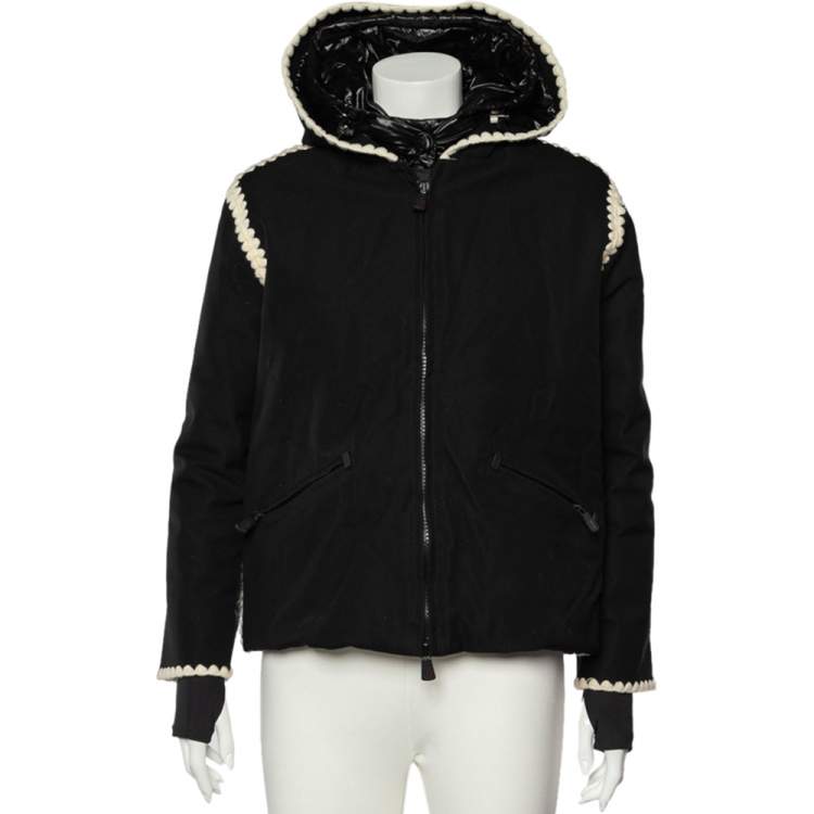 Moncler Black Twill Hooded Puffer Jacket S Moncler | The Luxury Closet