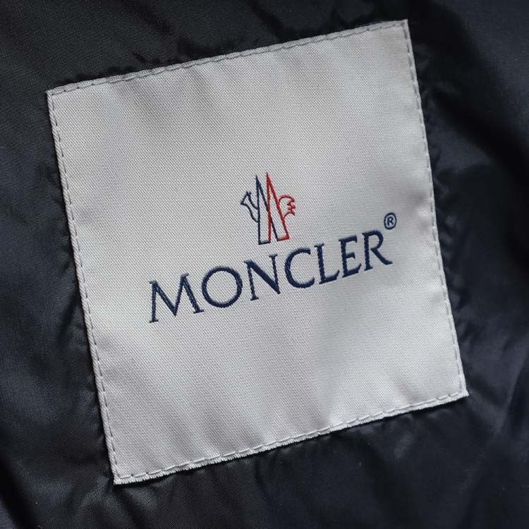 Pre Owned Moncler Navy Blue Quilted Synthetic Cereste Down Jacket M