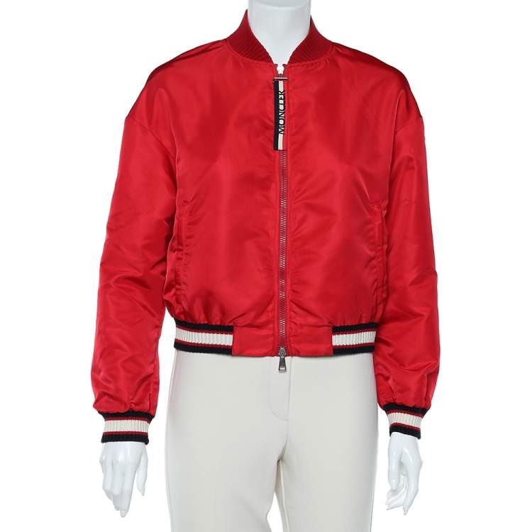 moncler bomber jacket red