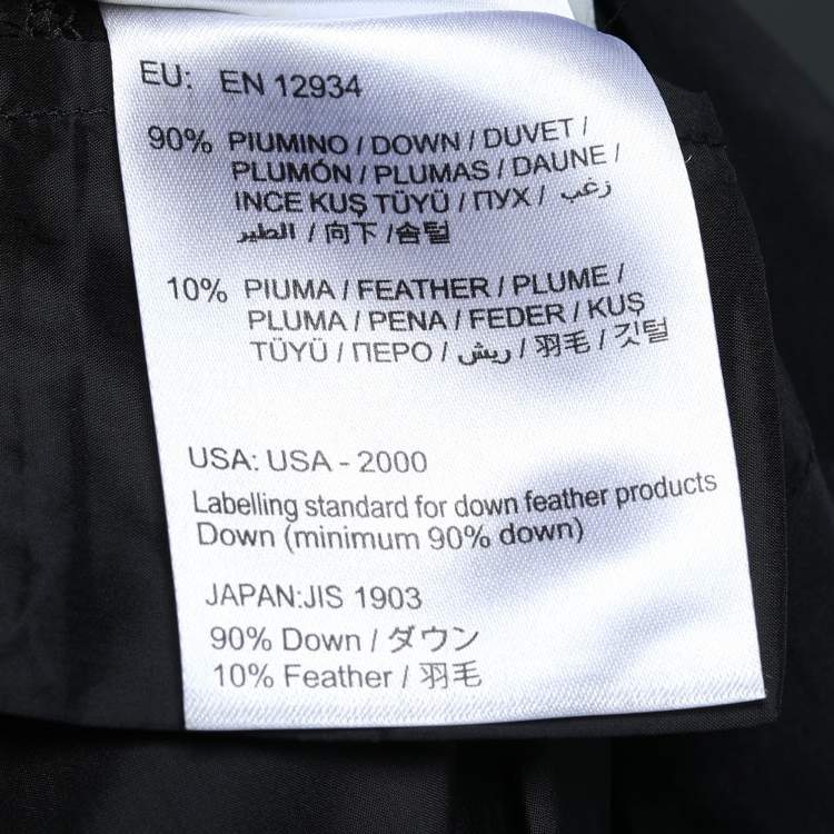 Pre Owned Moncler Black Ruffled Sleeve Puffer Down Jacket M/L