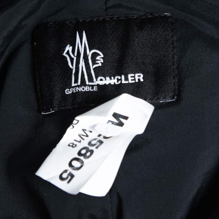Pre Owned Moncler Navy Blue Synthetic Logo Embroidered Sportivo Ski Pants S