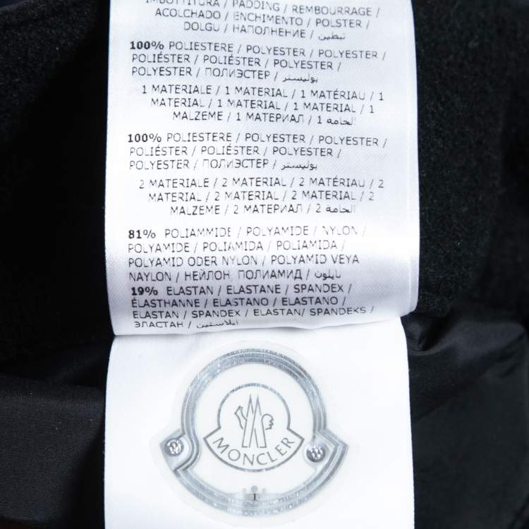 Pre Owned Moncler Navy Blue Synthetic Logo Embroidered Sportivo Ski Pants S