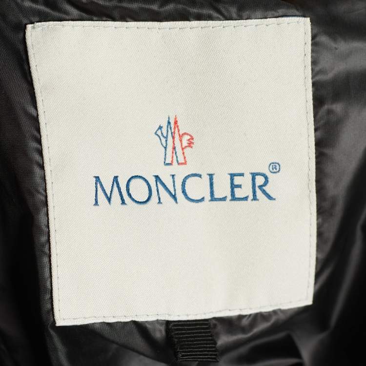 Pre Owned Moncler Black Synthetic Quilted Hideyo Jacket L