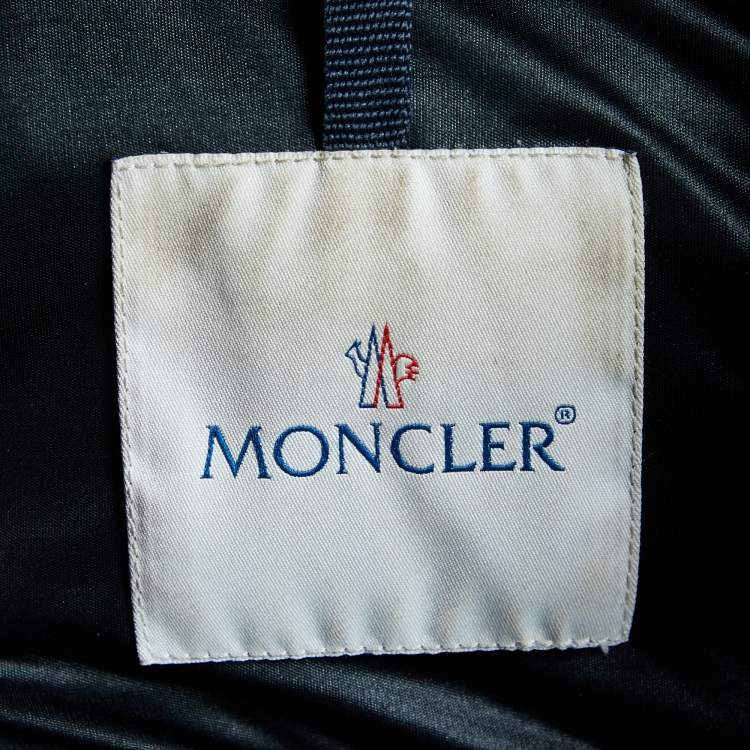 Pre Owned Moncler Black Synthetic Quilted Down Jacket M