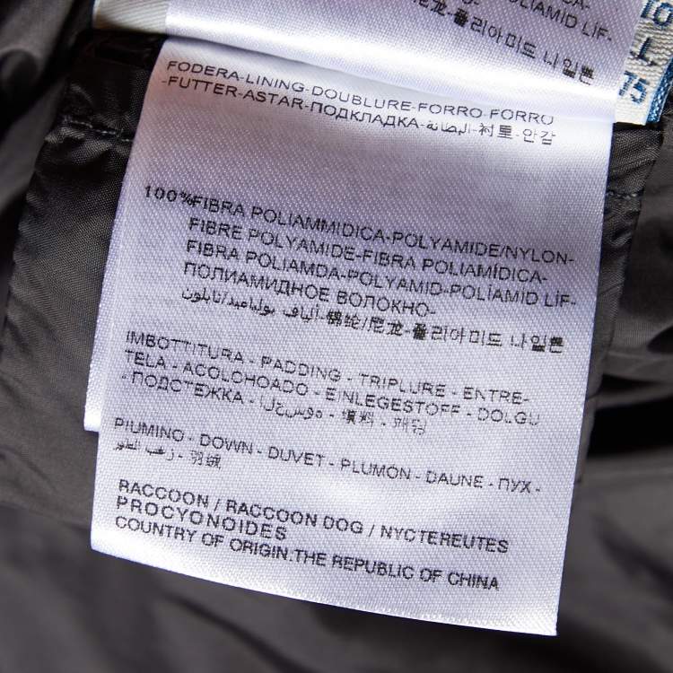 Pre Owned Moncler Grey Metallic Polyester Hooded Belted Angers Jacket M