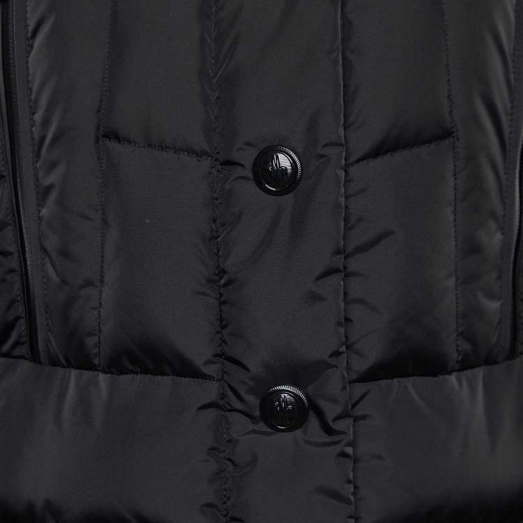Pre Owned Moncler Grenoble Black Nylon Ski Jacket L