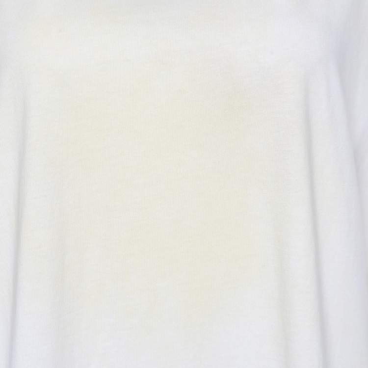 Pre Owned Moncler Yellow Tie Dye Cotton Cropped T-Shirt L