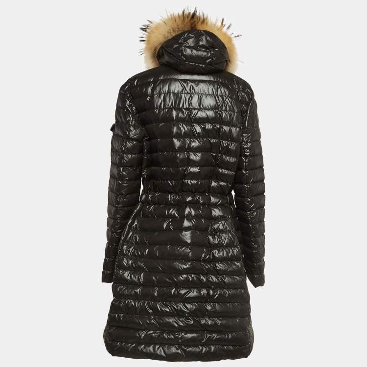 Pre Owned Moncler Black Nylon Quilted Puffer Jacket 2XL