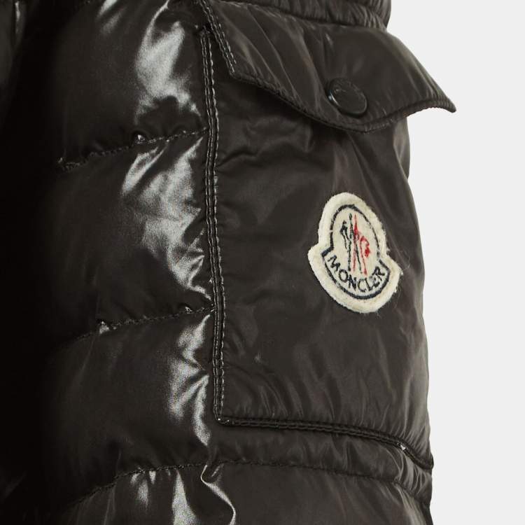 Pre Owned Moncler Black Nylon Quilted Puffer Jacket 2XL