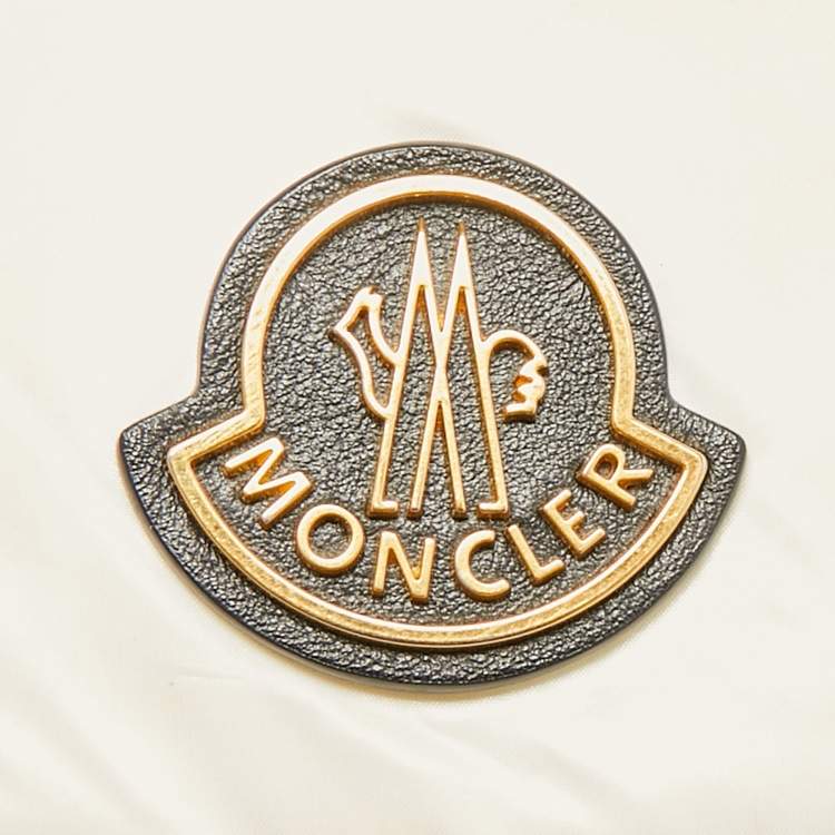 Pre Owned Moncler White Nylon Water-Repellent Caradoc Tote