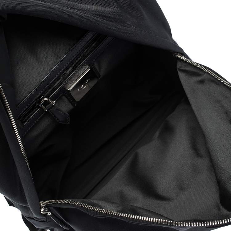 Pre Owned Givenchy Black/Brown Nylon and Calfhair Backpack