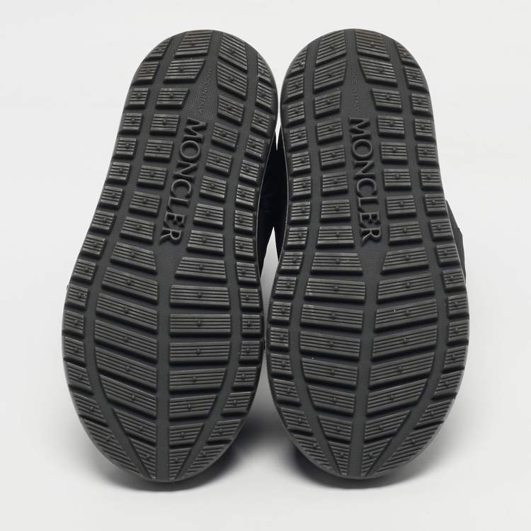 Pre Owned Moncler Black Nylon Gaia Mid Snow Boots Size 38