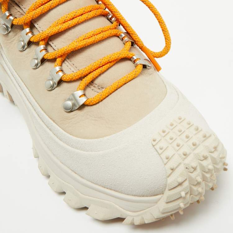 Pre Owned Moncler Multicolor Nubuck Leather and Suede Trailgrip GTX Sneakers Size 38