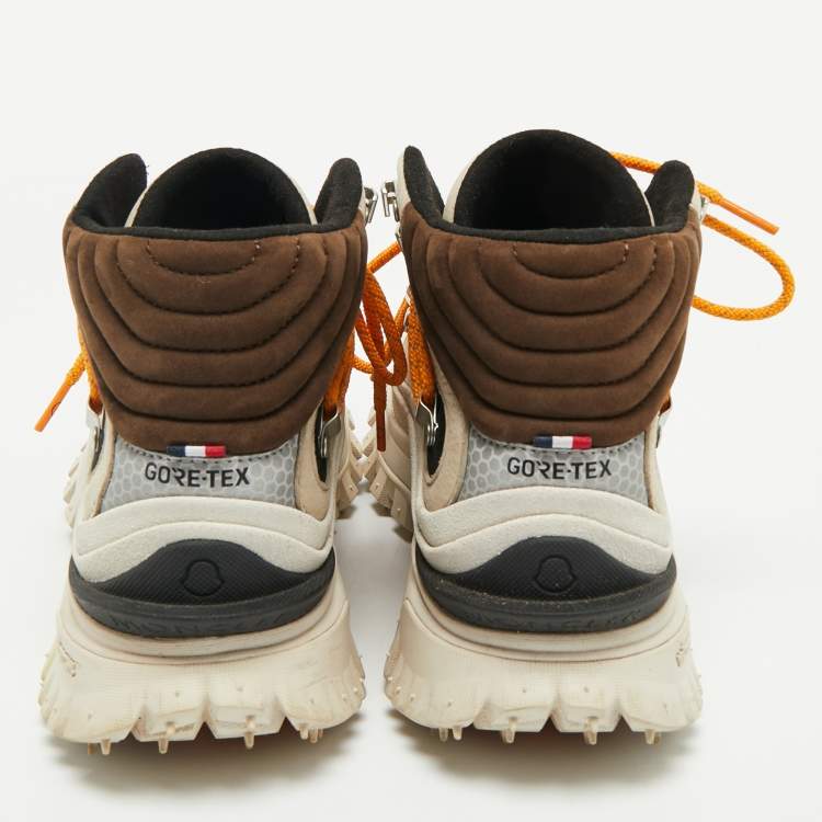 Pre Owned Moncler Multicolor Nubuck Leather and Suede Trailgrip GTX Sneakers Size 38