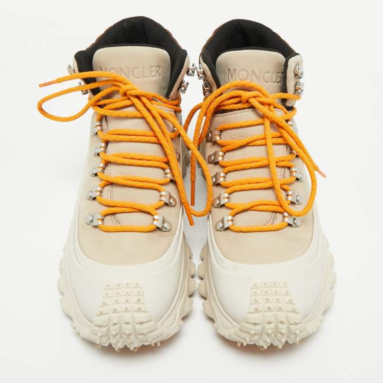 Pre Owned Moncler Multicolor Nubuck Leather and Suede Trailgrip GTX Sneakers Size 38