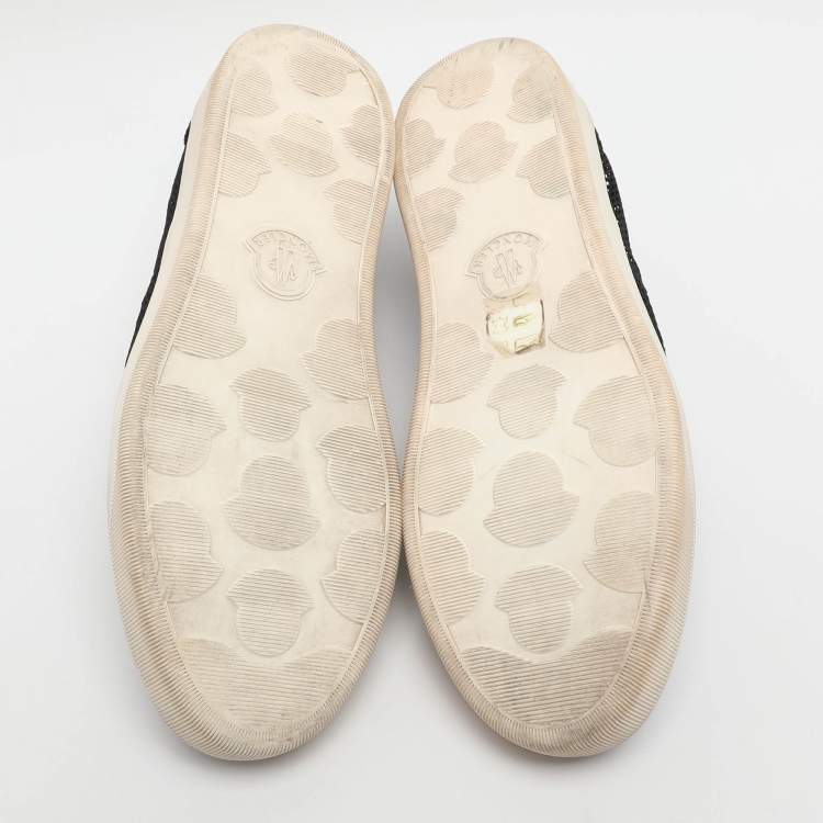 Pre Owned Moncler Size 37 Knit Fabric Slip On Sneakers