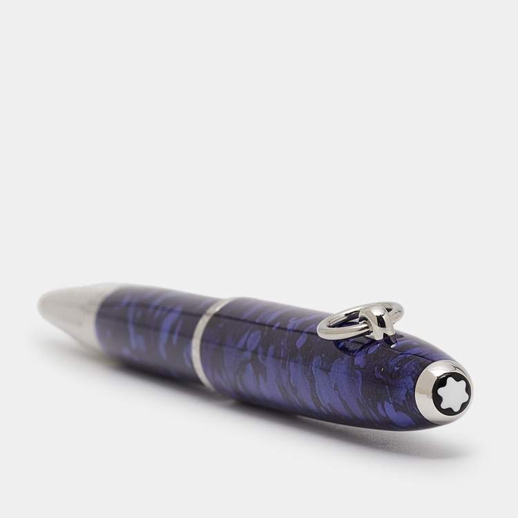 Pre Owned Montblanc Muses Elizabeth Taylor Resin Silver Tone Special Edition Fountain Pen
