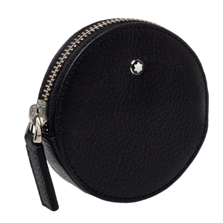 Pre Owned Montblanc Black Soft Grain Leather Phone Accessories Case