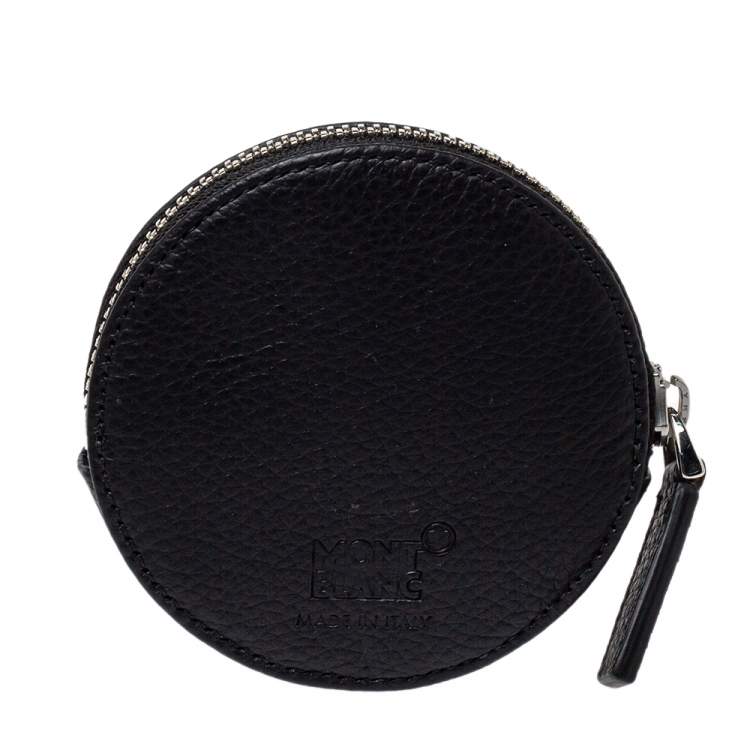 Pre Owned Montblanc Black Soft Grain Leather Phone Accessories Case