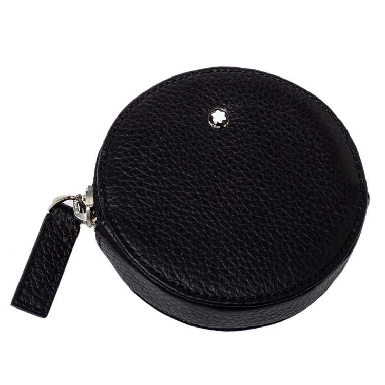 Pre Owned Montblanc Black Soft Grain Leather Phone Accessories Case