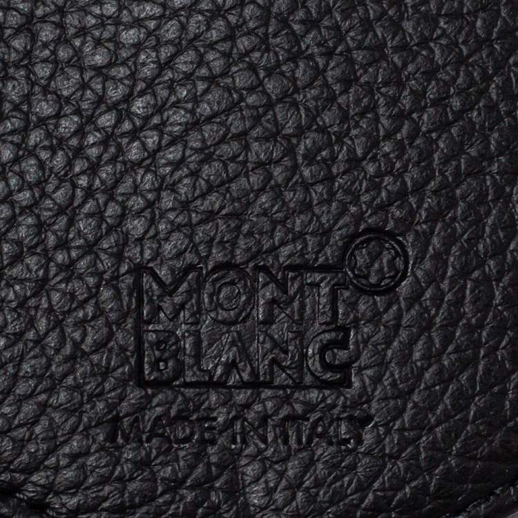 Pre Owned Montblanc Black Soft Grain Leather Phone Accessories Case