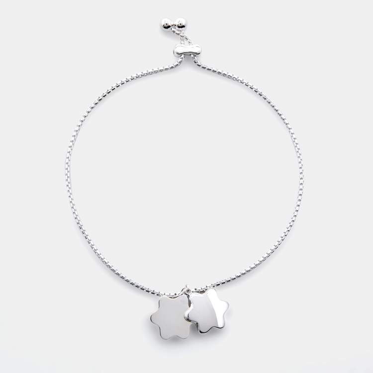 Pre Owned Montblanc Snow Cap Mother of Pearl Sterling Silver Bracelet