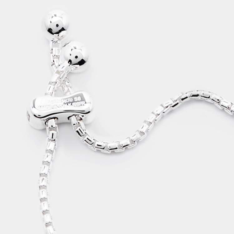Pre Owned Montblanc Snow Cap Mother of Pearl Sterling Silver Bracelet