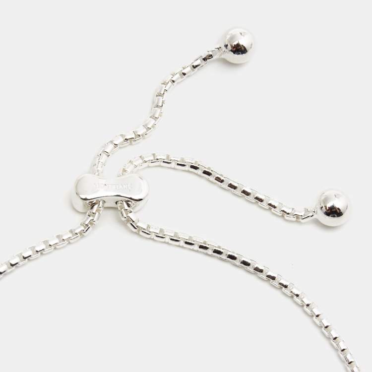 Pre Owned Montblanc Snow Cap Mother of Pearl Sterling Silver Bracelet