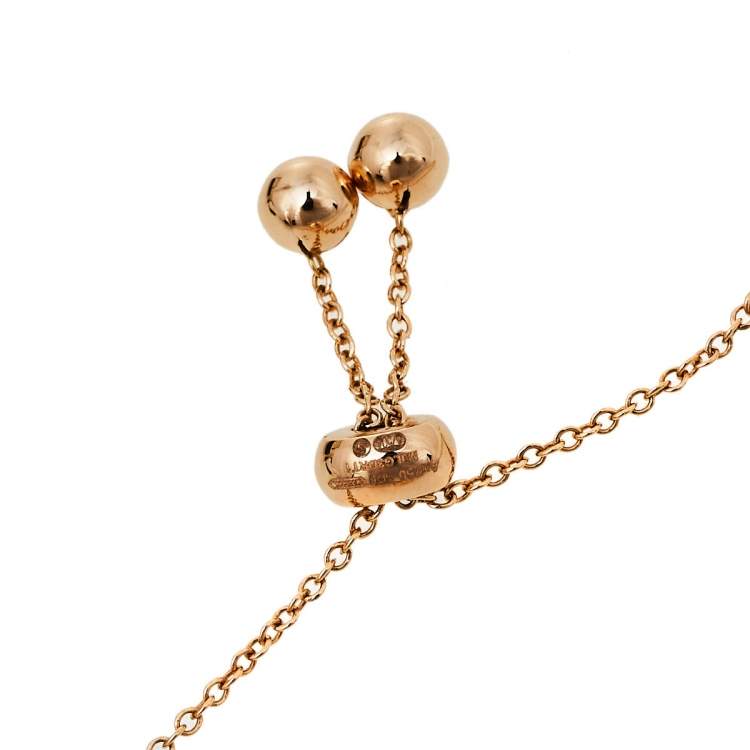 Pre Owned Montblanc Star Signet Mother of Pearl 18K Rose Gold Bracelet