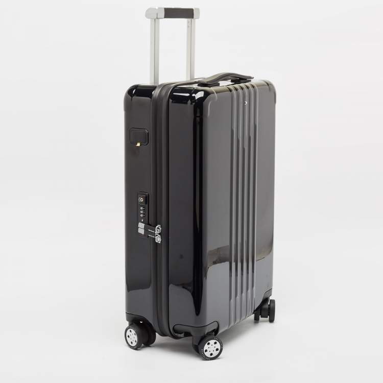 Pre Owned Montblanc Black #My4810 Light Cabin Compact Luggage 55 