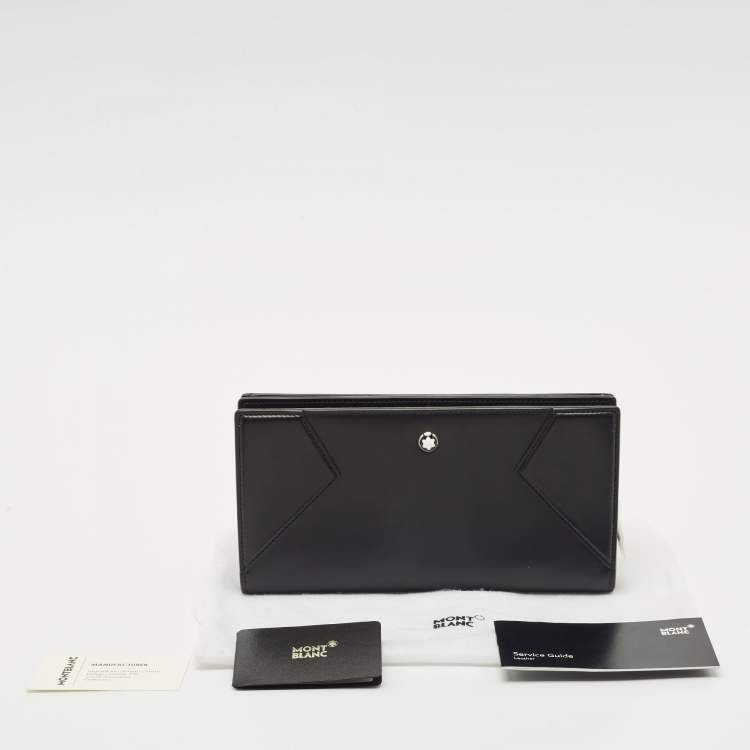 Pre Owned Montblanc Black Leather Meisterstuck Mini Pochette