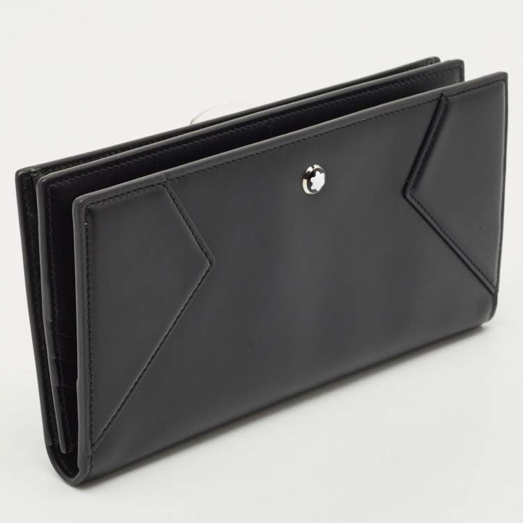 Pre Owned Montblanc Black Leather Meisterstuck Mini Pochette