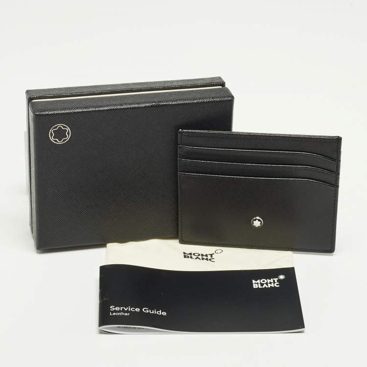Pre Owned Montblanc Meisterstuck Black Leather Card Holder