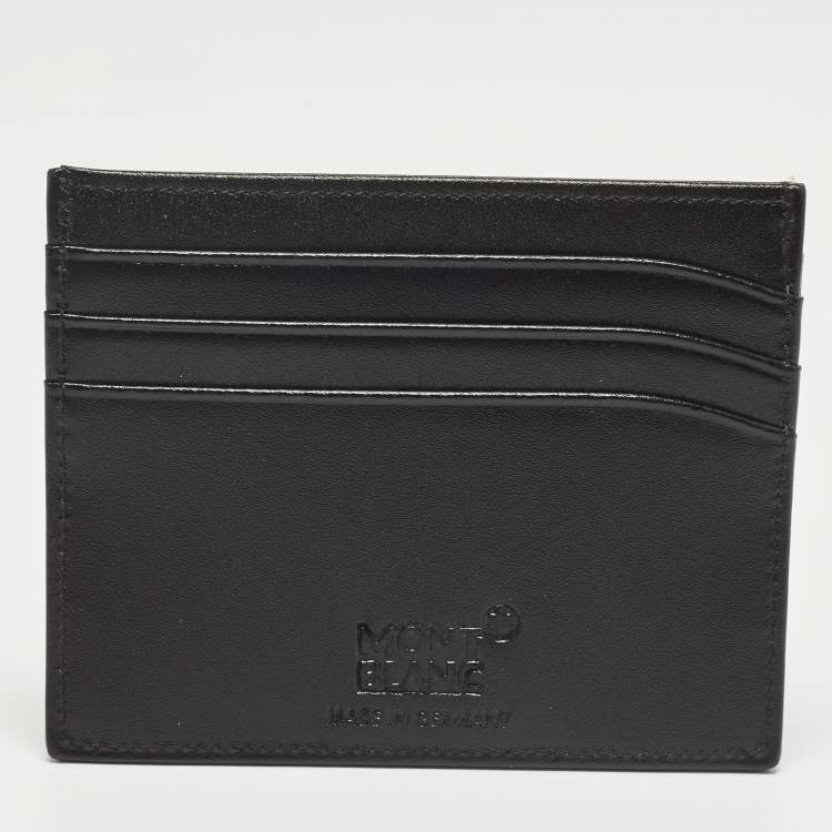 Pre Owned Montblanc Meisterstuck Black Leather Card Holder