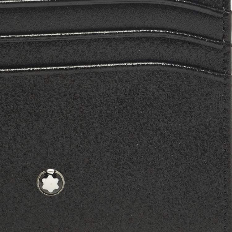 Pre Owned Montblanc Meisterstuck Black Leather Card Holder