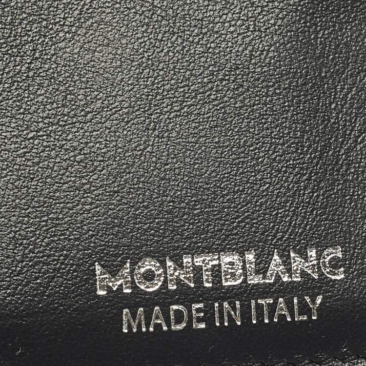 Pre Owned Montblanc Black/Blue M Gram Coated Canvas Bifold Wallet