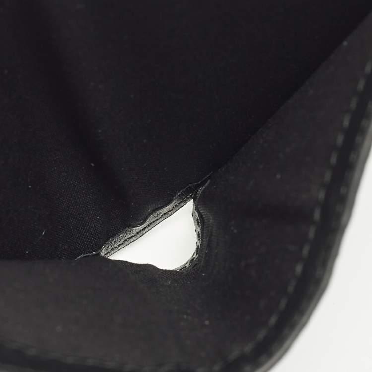 Pre Owned Montblanc Black/Blue M Gram Coated Canvas Bifold Wallet