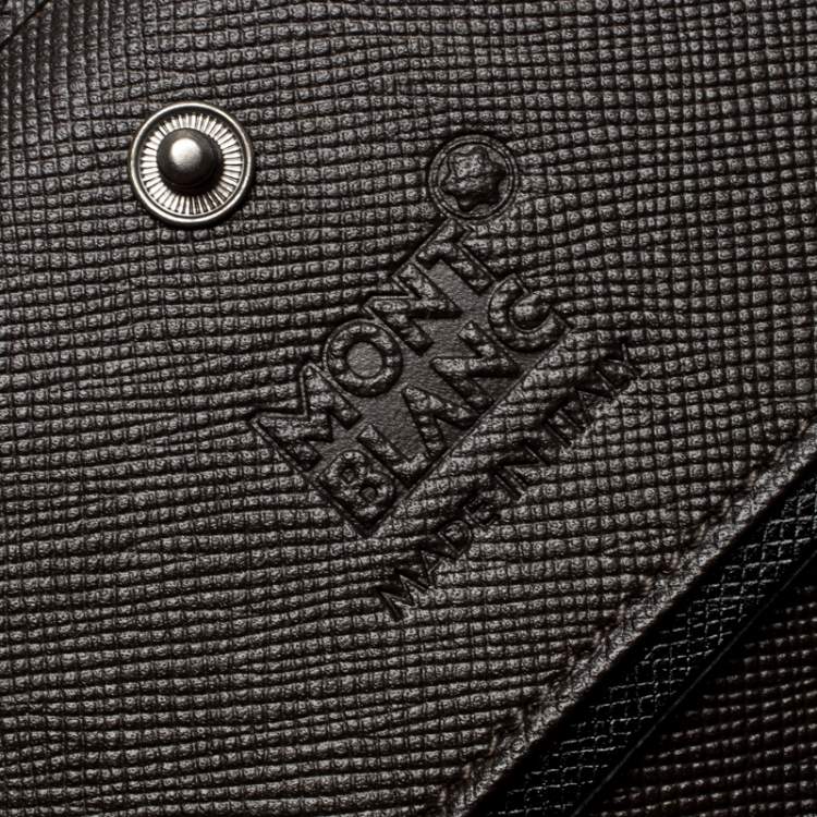 Pre Owned Montblanc Beige/Brown Signature Coated Canvas Business Card Holder