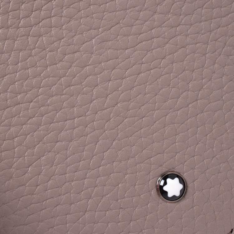Pre Owned Montblanc Beige Leather Meisterstuck 4CC Zip Around Wallet