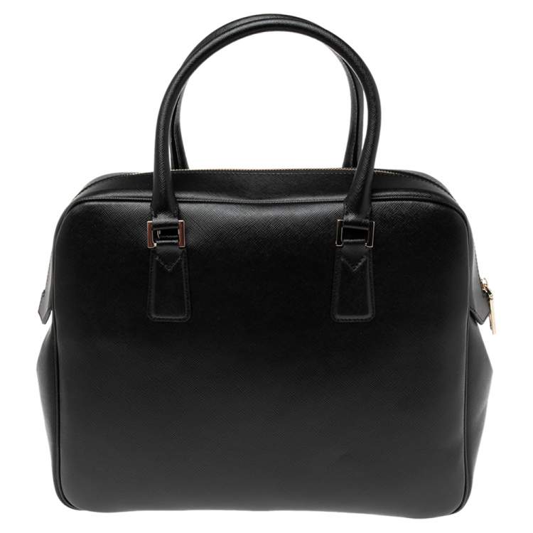 Pre Owned Montblanc Black Leather Laptop Briefcase