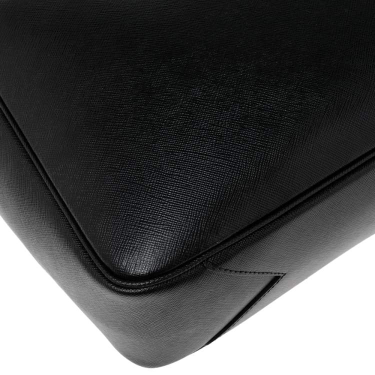 Pre Owned Montblanc Black Leather Laptop Briefcase