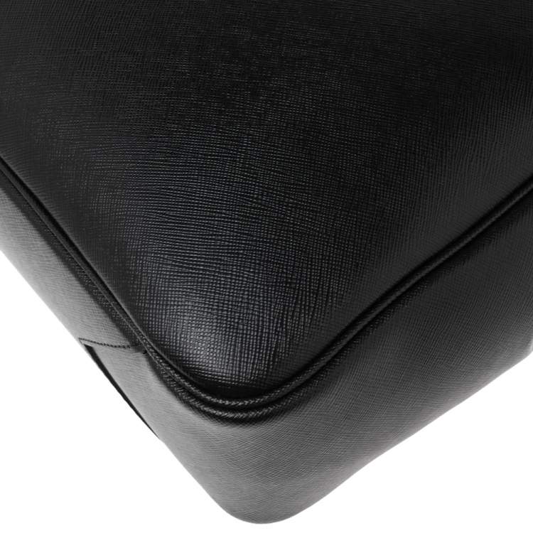 Pre Owned Montblanc Black Leather Laptop Briefcase
