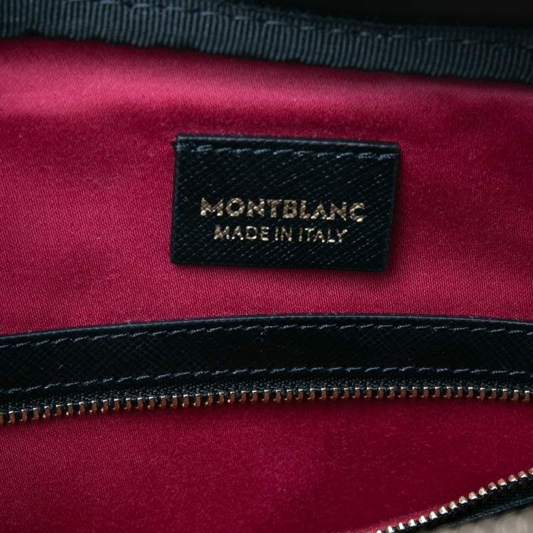 Pre Owned Montblanc Black Leather Laptop Briefcase