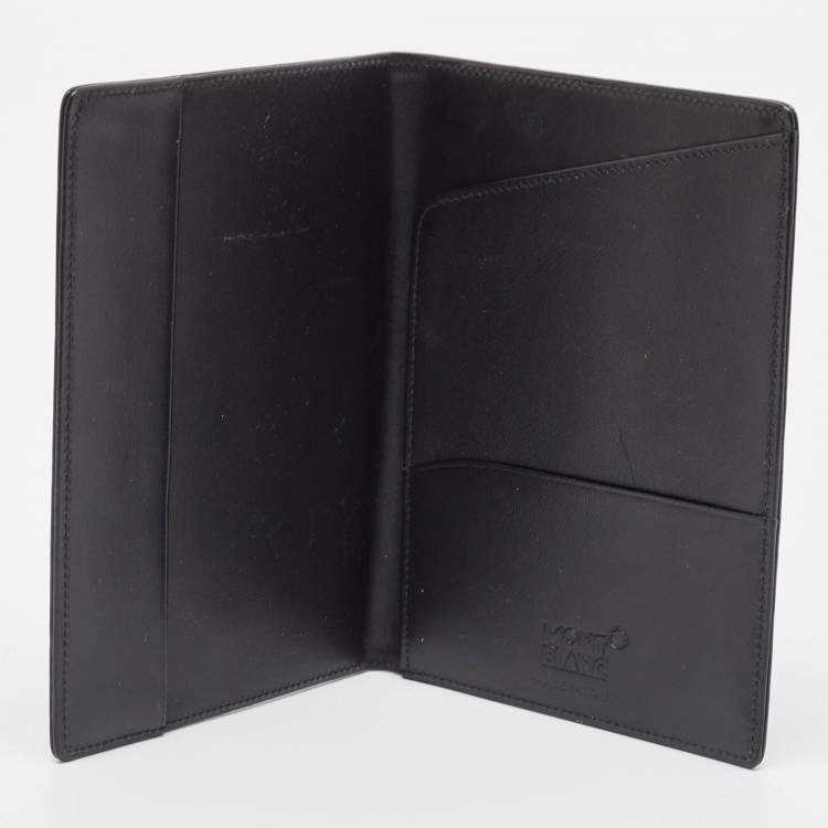 Pre Owned Montblanc Black Leather Meisterstuck Passport Holder