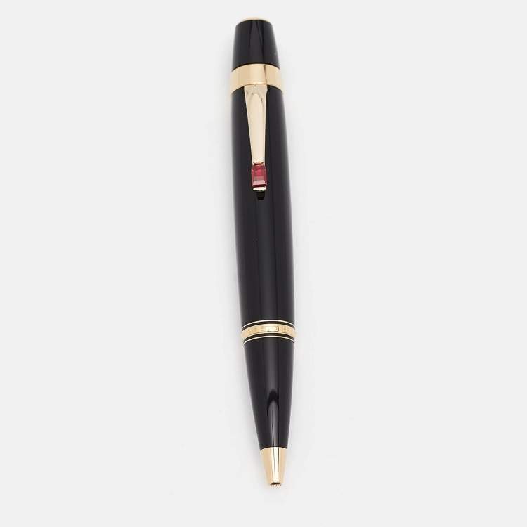 Pre Owned Montblanc  Boheme Rouge Black Resin Crystal Ballpoint Pen