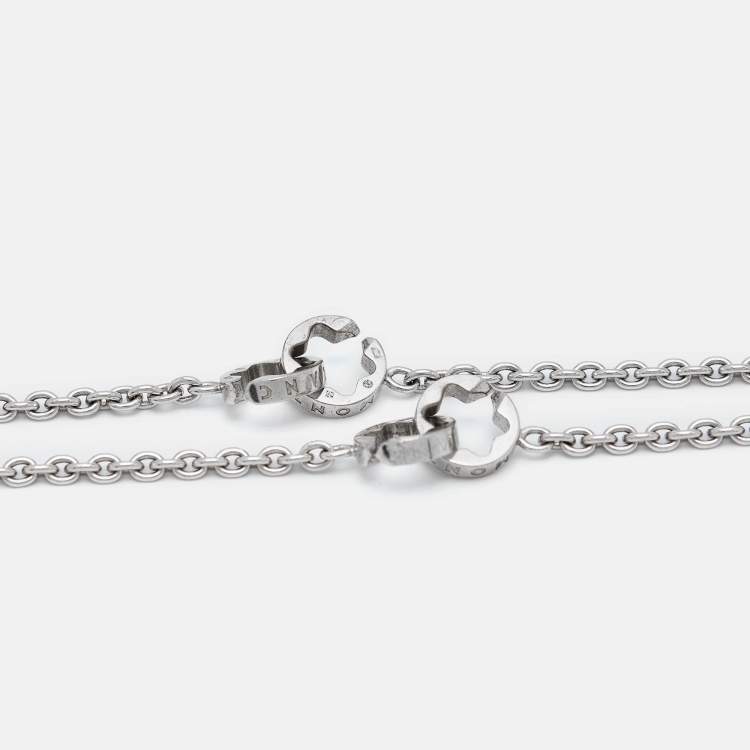 Pre Owned Montblanc Star Signet Sterling SIlver Station Extendable Necklace with 4 Separate Star Chains